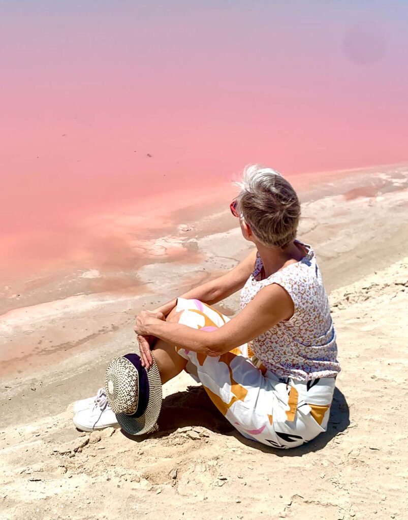 Enjoying the pink lake in Mexcico. | truepotentialacademy.com